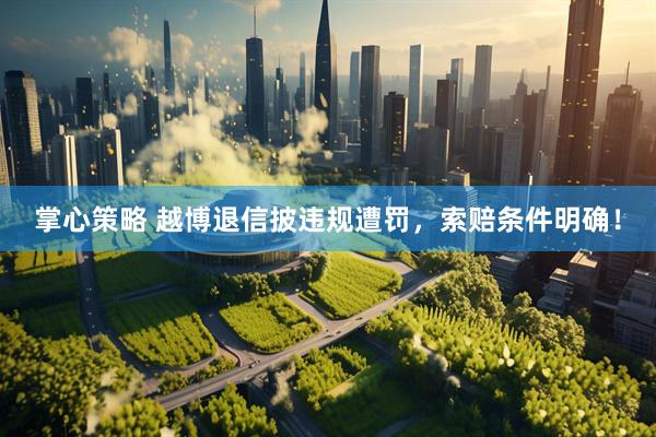 掌心策略 越博退信披违规遭罚，索赔条件明确！