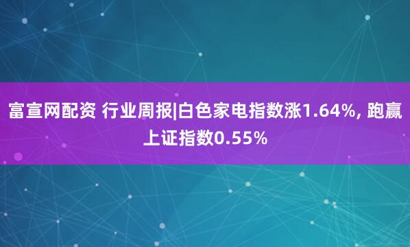 富宣网配资 行业周报|白色家电指数涨1.64%, 跑赢上证指数0.55%